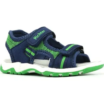 Chlapecké sandály Dětské sportovní sandály Richter - nautical/neon green