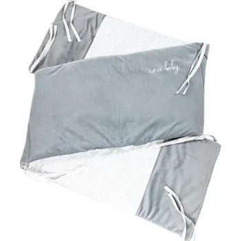 Dětsný nábytek enie baby Mantinel VELVET Grey leaves