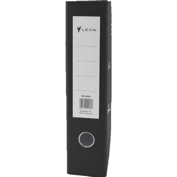LEAN Pořadač na dokumenty A4/75mm, kovový pákový mechanismus, černý