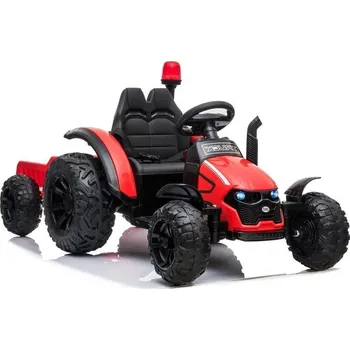 Dětské elektrovozidlo LEAN CARS Elektrický Traktor s Přívěsem HZB-200 Červený