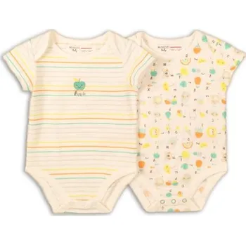 Kojenecký body Body kojenecké 2pack, Minoti, ABC 5, bílá - 62/68 | 3-6m