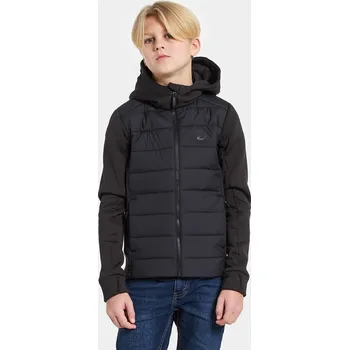 Dívčí bunda Dětská prošívaná bunda Didriksons Kapris zateplená black velikost 160