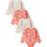 Body kojenecké 4pack, Minoti, 16mbabay 9, růžová - 68/74 | 6-9m