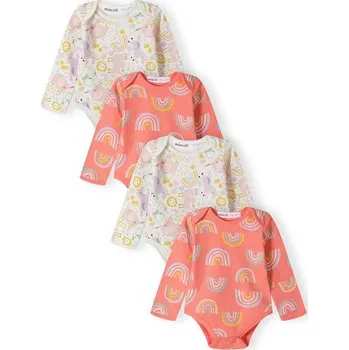 Kojenecké oblečení Body kojenecké 4pack, Minoti, 16mbabay 9, růžová - 68/74 | 6-9m