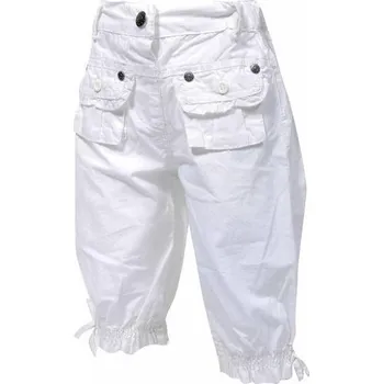 Kalhoty 3/4 dívčí, Pidilidi, PD852, bílá - 74 | 9m