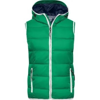 Dámská vesta James & Nicholson (Daiber) Dámská sportovní vesta JN1075 - Irská zelená / bílá | M