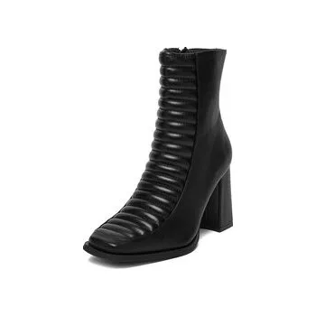 Dámská zimní obuv DeeZee Polokozačky 7366 5-BLACK PU Černá 36