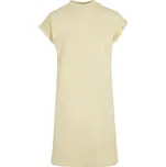 Build Your Brand Ležérní bavlněné šaty se stojáčkem - Jemně žlutá | XS