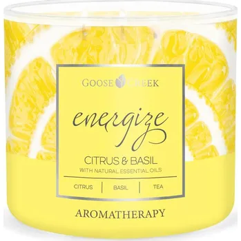 Svíčka Goose Creek Candle svíčka Aromatherapy Citrus & Basil, 411 g