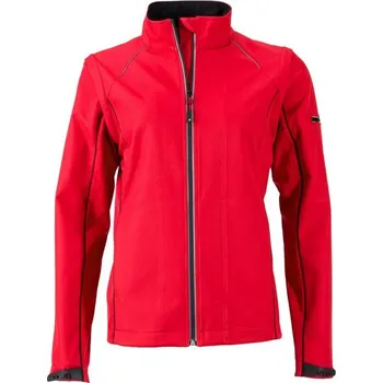 Dámská softshellová bunda James & Nicholson (Daiber) Dámská softshellová bunda 2v1 JN1121 - Červená / černá | XL