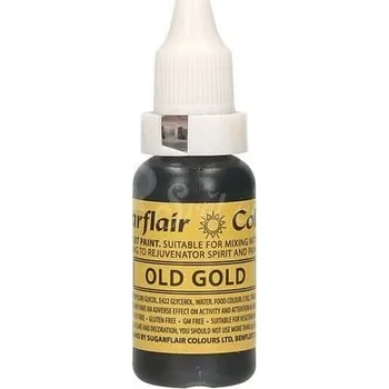 Potravinářské barvivo Tekutá barva Old Gold zlatá 14 ml - Sugarflair Colours