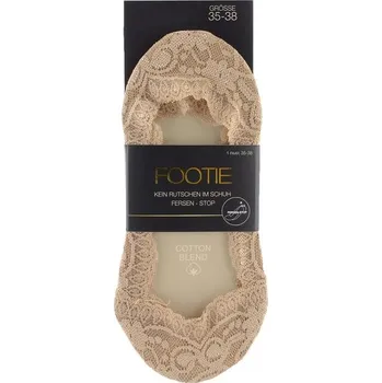 Dámské ponožky Ponožky do balerín Footie krajkové/hnědé tělové - 35-38 | P619549