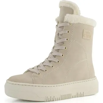 Dámské kozačky Rieker šněrovací kotník na platformě béžový Ginger/Bianco M1980-62 - 39 | P677667