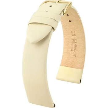 Řemínek na hodinky Řemínek Hirsch Toronto - béžový - 12 mm - M – Střední délka - 10 mm - Zlatá + 5 let záruka a dárek ZDARMA