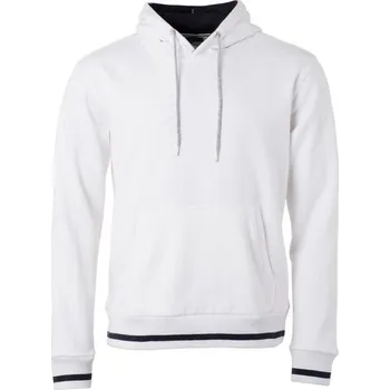 Pánská mikina James & Nicholson (Daiber) Pánská mikina s kapucí Club JN778 - Bílá / tmavě modrá | M