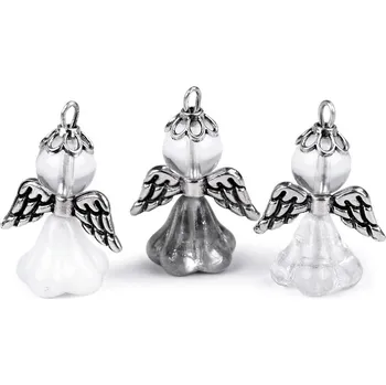 Přívěsek Anděl pro štěstí s minerálem, v krabičce - 3 křišťál