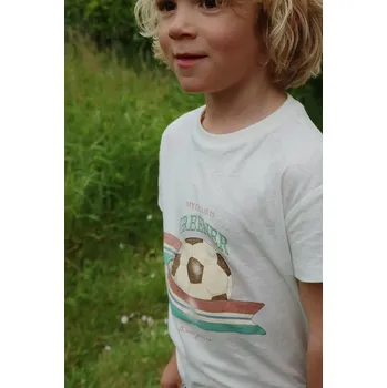 Chlapecké tričko Dětské tričko s příměsí lnu Konges Sløjd ERA TEE OCS KS102600 bílá 00X, vel. 104