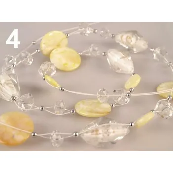 Náhrdelník Náhrdelník na lanku s plackami LENA - 4 béžová nejsv.