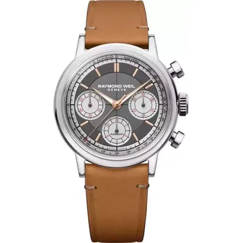 Hodinky Raymond Weil - 7765-STC-60651 - Tri-Compax Chronograf - 39 mm - antracite dial