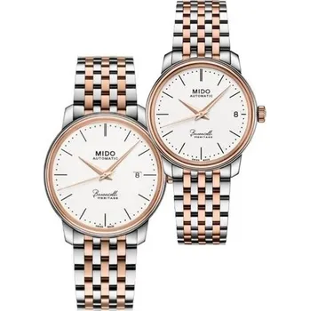 Hodinky SET Mido Baroncelli Heritage M027.407.22.010.00 a M027.207.22.010.00 + 5 let záruka a dárek ZDARMA