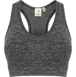 Tombo Dámská sportovní bezešvá podprsenka - Tmavě šedý melír | M
