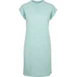 Build Your Brand Ležérní bavlněné šaty se stojáčkem - Blue mint | 5XL