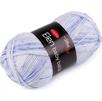 Příze Pletací příze Elen baby batik 100 g - 6 (5114) modrá světlá