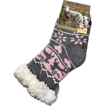 Dětské termo ponožky Dětské teplé ponožky s kožíškem 0-12 měsíců šedá