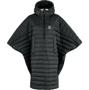 Pláštěnka péřové poncho FJÄLLRÄVEN Expedition Down Poncho, Black - S/M