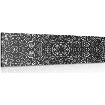 Obraz Dovido Obraz Mandala lásky v černobílém provedení