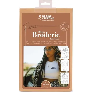 kreativní sada Graine Creative Sada na upcyklaci oděvů vyšíváním Be fierce