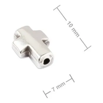 Přívěsek Manumi korálek kříž 10x7 mm postříbřený