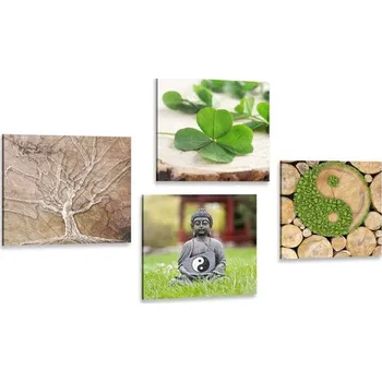 Obraz Dovido Set obrazů Feng Shui s prvky přírody