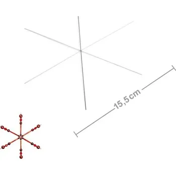 Vánoční dekorace Manumi drátěný základ na výrobu šesticípé vánoční hvězdy 15,5 cm stříbrná