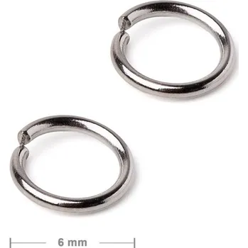 Materiál na výrobu šperku Spojovací kroužek z chirurgické oceli 316L 6 mm