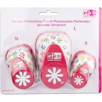 kreativní sada Efco Sada ozdobných děrovaček sedmikráska 3ks