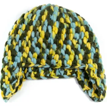 Pokrývka hlavy Silná dírkatá ušanka zelená