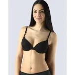 GINA dámské podprsenka push-up, šité, s krajkou, jednobarevné Delicate 17001P - černá - 75B