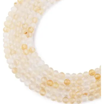 Dětské navlékací korálky Korálky z minerálu Citrín 3 mm broušené