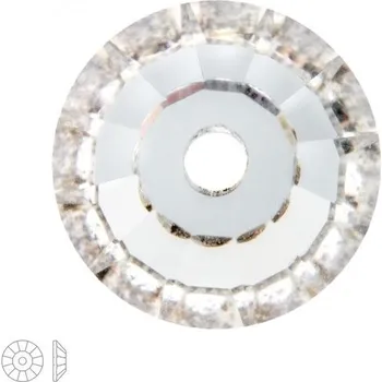 Dětské navlékací korálky Preciosa MC našívací šatonová růže VIVA12 6 mm Crystal