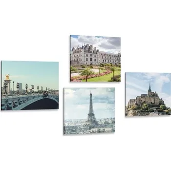 Obraz Dovido Set obrazů okouzlující Francie