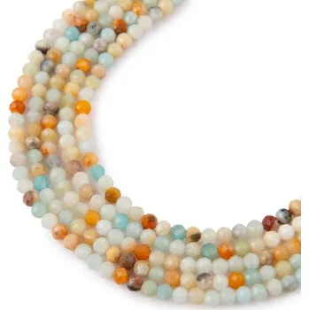 Dětské navlékací korálky Korálky z minerálu Amazonit barevný 2 mm broušené