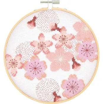 kreativní sada Rico Design Sada na vyšívání dekorace s třešňovými květy