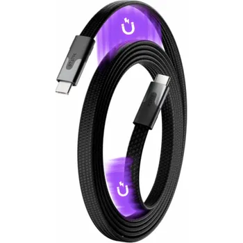 Datový kabel STATIK MagStack Slim Pro tangle free Magnetic USB-C Cable 1m