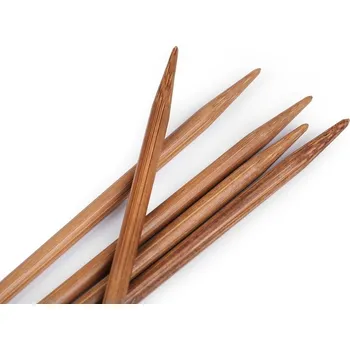 Jehlice Bambusové ponožkové jehlice č. 2,5; 3,5; 4,5 Pony - 6 (2 mm) bambus tmavý
