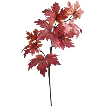 umělá květina Umělá větev javoru 81 cm - vínová