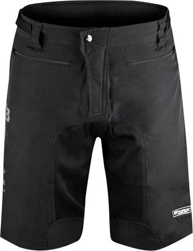 FORCE Pánské kraťasy do pasu s odnímatelnou vložkou Force MTB-11, černé - XS
