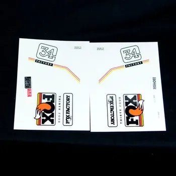 Vidlice na kolo FOX Nálepky FOX na Vidlice 34 SADA - F-S 2016 ČERNÉ NA BÍLOU VIDLICI