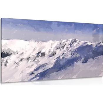 Obraz Dovido Obraz olejomalba zasněžených hor
