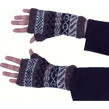 Rukavice Vlněné bezprstové rukavice Rajutan Brownish Grey